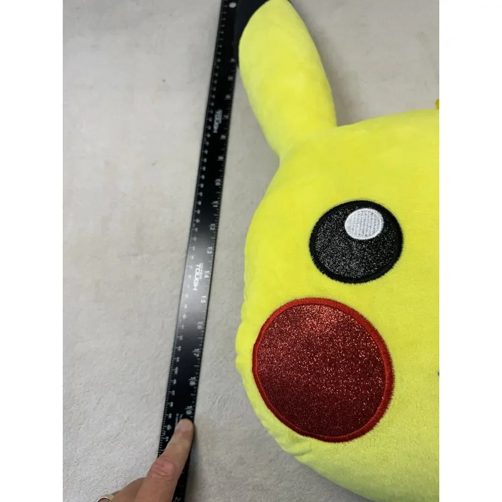Pokemon Pikachu Winking Face Plush Pillow 20” Toy Factory Yellow Stuffed Toy